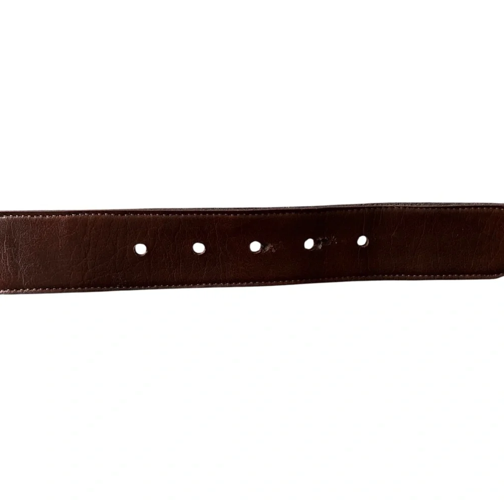 Hand Laced Steel hide Brown Belt Size 38 Mens